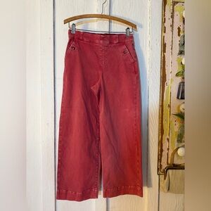 Spanx Stretch Twill Cropped Wide Leg Pant: Size Medium